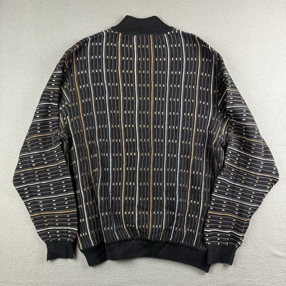ST. CROIX SHOP VINTAGE USA MADE MENS Large 1/4 ZIP MOCK PULLOVER SWEATER - Picture 2 of 9